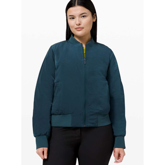 Lululemon Nonstop Bomber Reversible Jacket 'Submarine' 6 - Picture 1 of 5